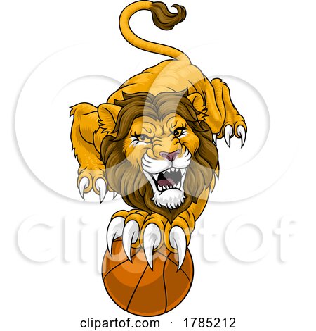 Lion Basketball Animal Sports Team Mascot by AtStockIllustration