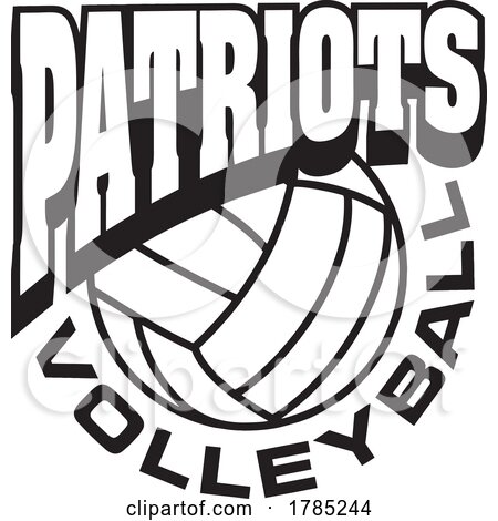 Black and White PATRIOTS VOLLEYBALL Sports Team Design by Johnny Sajem