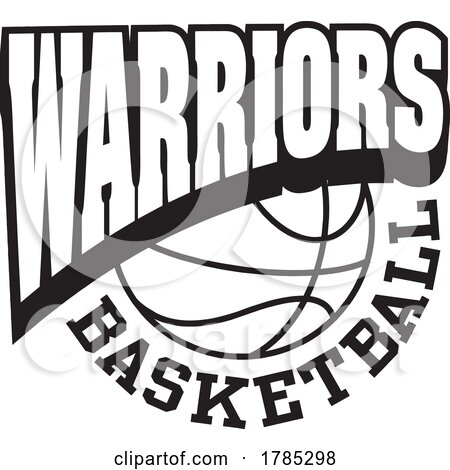 Black and White WARRIORS BASKETBALL Sports Team Design by Johnny Sajem