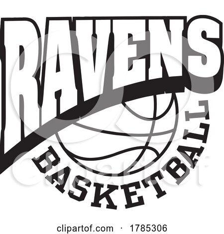Black and White RAVENS BASKETBALL Sports Team Design by Johnny Sajem