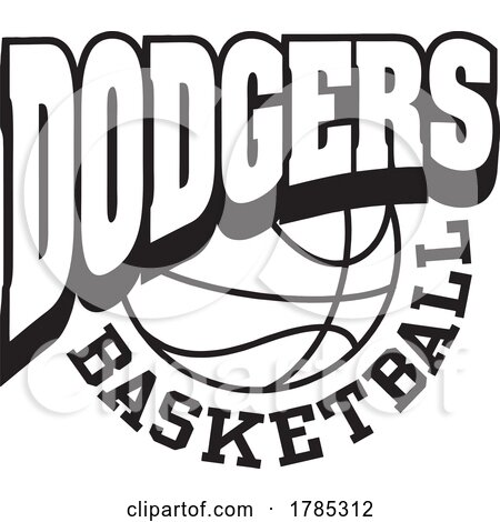 Black and White DODGERS BASKETBALL Sports Team Design by Johnny Sajem