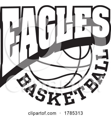 Black and White EAGLES BASKETBALL Sports Team Design by Johnny Sajem