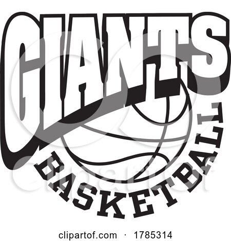 Black and White GIANTS BASKETBALL Sports Team Design by Johnny Sajem
