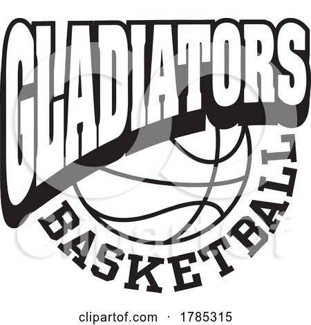 Black and White GLADIATORS BASKETBALL Sports Team Design by Johnny Sajem