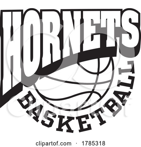 Black and White HORNETS BASKETBALL Sports Team Design by Johnny Sajem