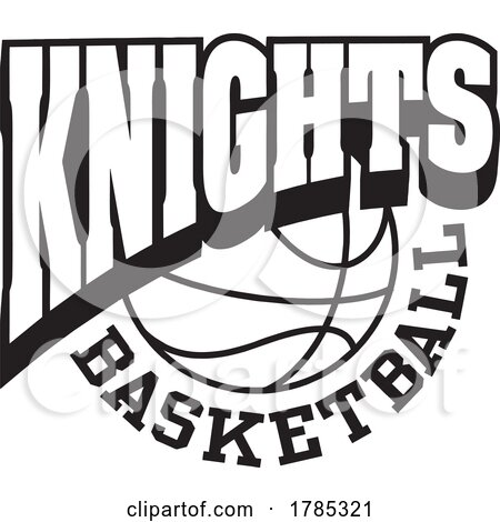 Black and White KNIGHTS BASKETBALL Sports Team Design by Johnny Sajem