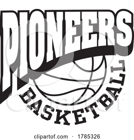 Black and White PIONEERS BASKETBALL Sports Team Design by Johnny Sajem