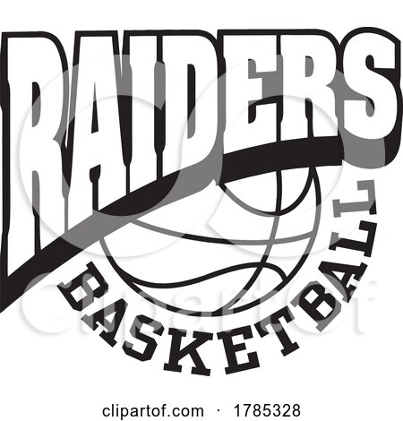 Black and White RAIDERS BASKETBALL Sports Team Design by Johnny Sajem
