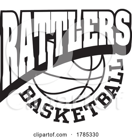Black and White RATTLERS BASKETBALL Sports Team Design by Johnny Sajem