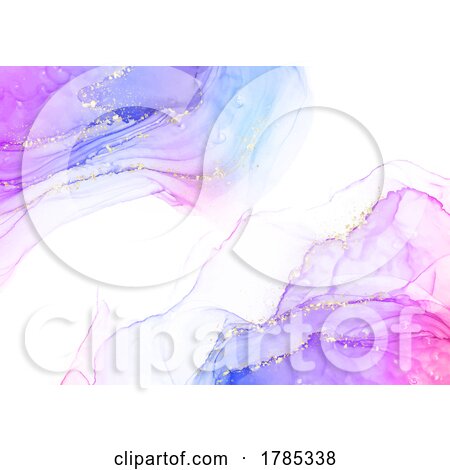 Decorative Hand Painted Pink and Purple Alcohol Ink Background by KJ Pargeter