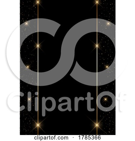 Elegant Black and Gold Christmas Background Invite or Menu Template by KJ Pargeter