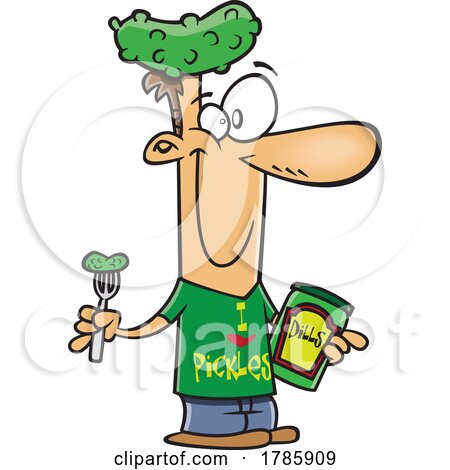 Clipart Cartoon Pickle Day Man by toonaday