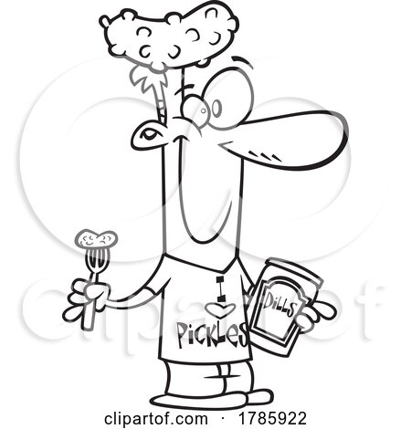 Clipart Cartoon Pickle Day Man by toonaday