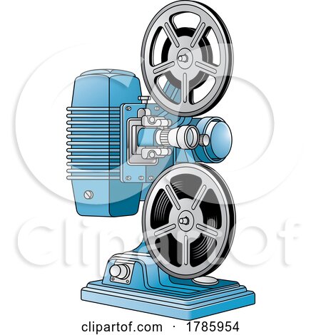 Vintage Blue Movie Projector by Lal Perera