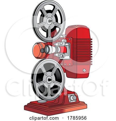 Vintage Red Movie Projector by Lal Perera