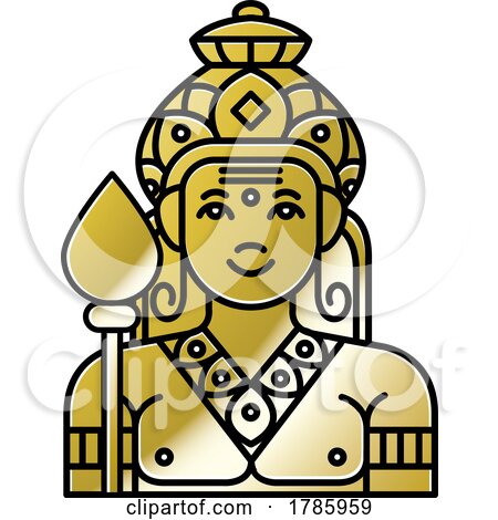 Golden God of War Kartikeya by Lal Perera