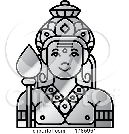 Silver God of War Kartikeya by Lal Perera