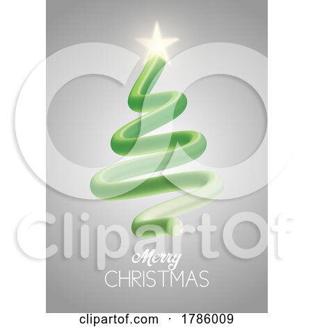 Christmas Background with 3D Style Tree Design by KJ Pargeter