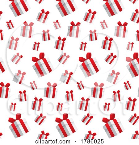 Christmas Background with a Gift Pattern Design by KJ Pargeter