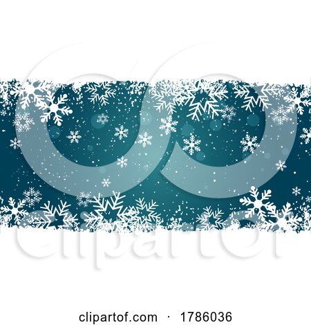 Christmas Banner with Snowy Design by KJ Pargeter