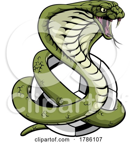 Cobra Snake Soccer Football Animal Team Mascot by AtStockIllustration