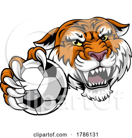 Tiger Soccer Football Animal Sports Team Mascot by AtStockIllustration