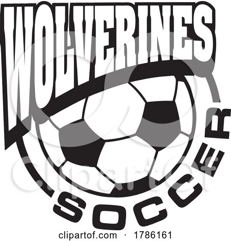 WOLVERINES Team Soccer with a Soccer Ball by Johnny Sajem