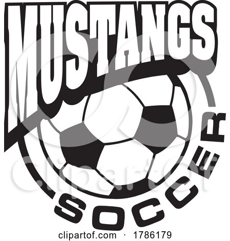 MUSTANGS Team Soccer with a Soccer Ball by Johnny Sajem