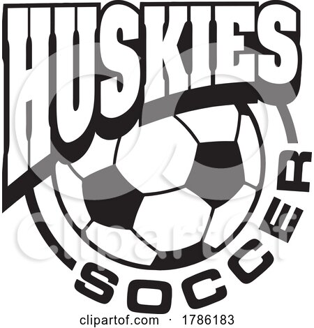 HUSKIES Team Soccer with a Soccer Ball by Johnny Sajem
