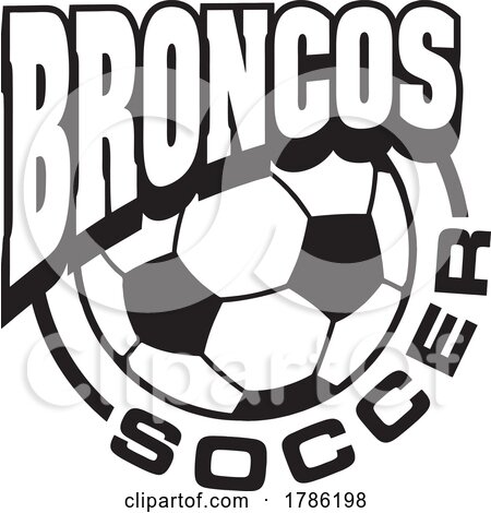 BRONCOS Team Soccer with a Soccer Ball by Johnny Sajem