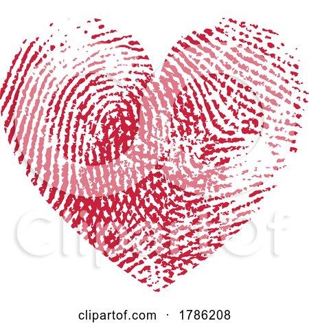 Red Fingerprint Heart by Vector Tradition SM