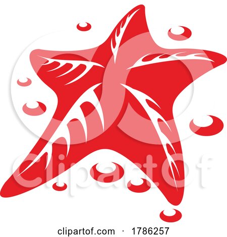 Red Starfish by Vector Tradition SM