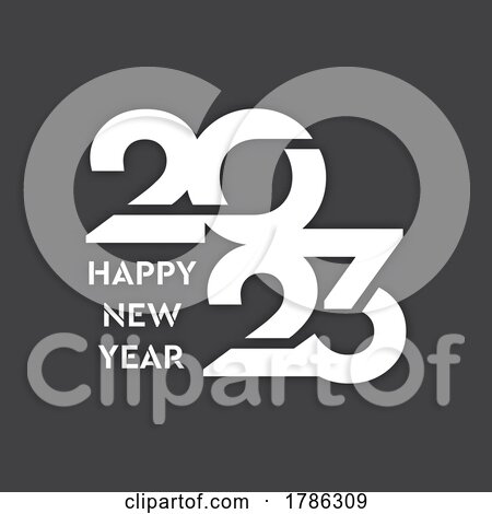 Miminal Happy New Year Background Design by KJ Pargeter