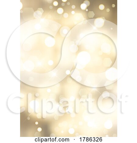 Golden Bokeh Lights Christmas Background Design 2811 by KJ Pargeter