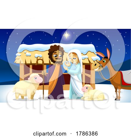 Cartoon Nativity Scene by Hit Toon