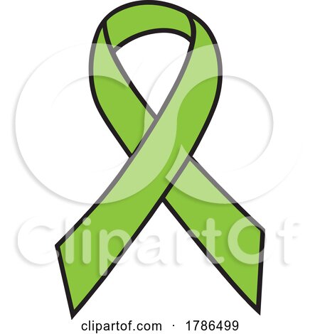 Lime Green Awareness Ribbon by Johnny Sajem
