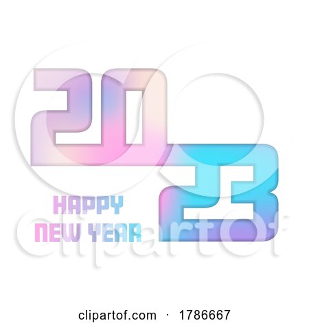 Pastel Gradient Happy New Year Background by KJ Pargeter