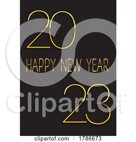 Gold and Black Happy New Year Background by KJ Pargeter