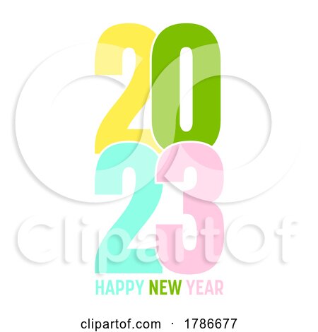 Happy New Year Background in Pastel Colours by KJ Pargeter