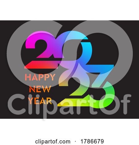 Happy New Year Background with Gradient Text Design by KJ Pargeter