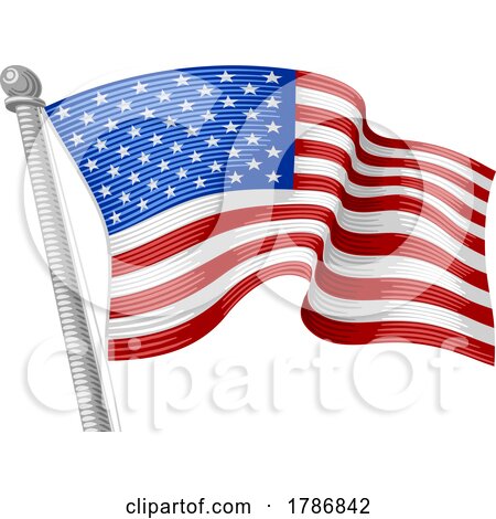 American Flag Design by AtStockIllustration