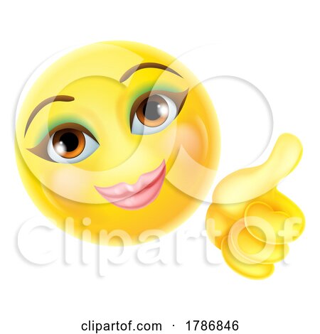 Happy Woman Emoji Emoticon Cartoon Icon Mascot by AtStockIllustration