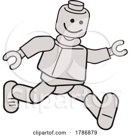 Cartoon Robot Running by Johnny Sajem