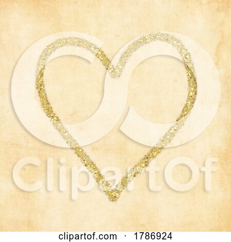 Glittery Heart on a Grunge Style Background by KJ Pargeter