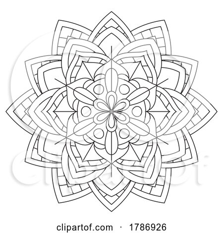 Decorative Mandala Design - Ideal for Colouring Book by KJ Pargeter