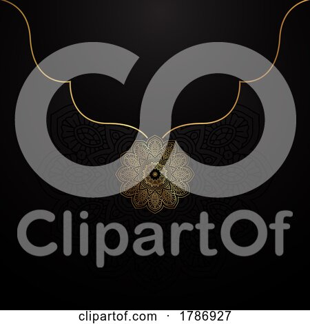 Elegant Black and Gold Mandala Invitation Background by KJ Pargeter