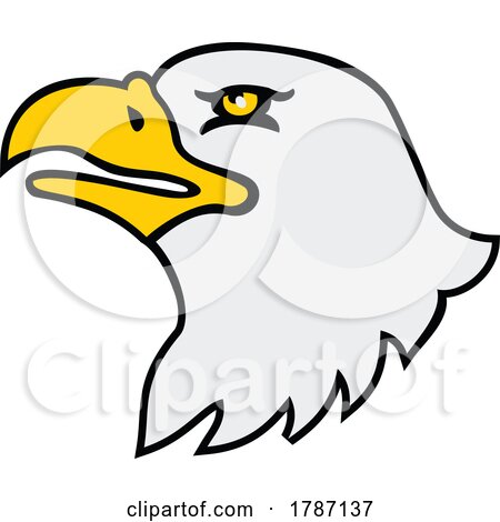 Bald Eagle or Sea Eagle Side View Mascot Retro Style by patrimonio
