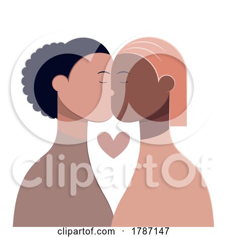 Lesbian Couple Kissing by beboy
