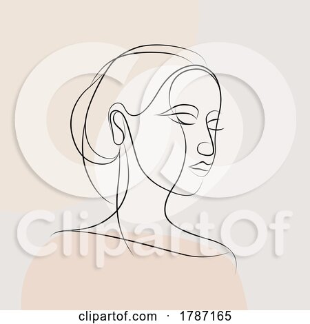 Line Drawing of a Woman by beboy