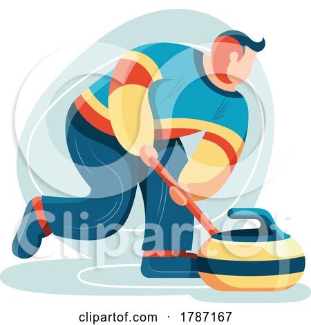 Man Curling by beboy